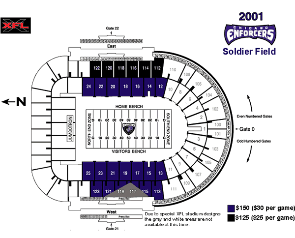 XFL Stadiums - Soldier Field - Chicago